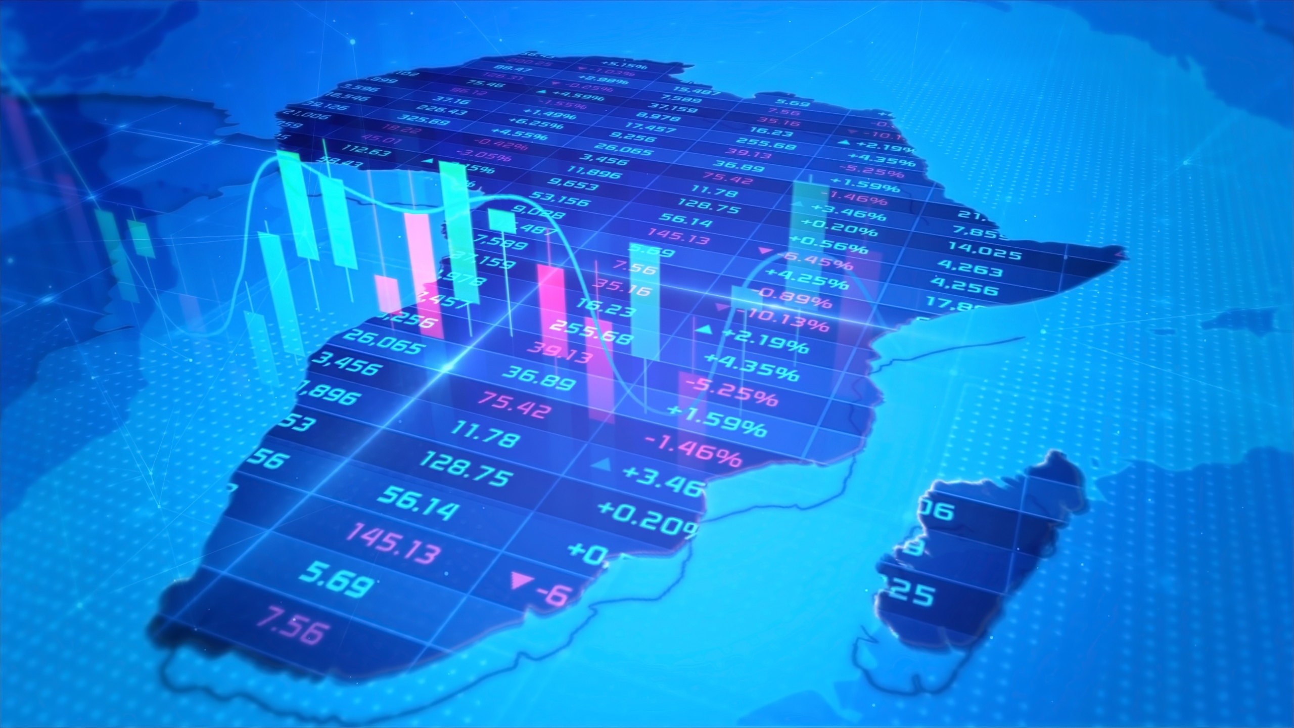 Stylised map of Africa overlaid with stock numbers and data graphs, symbolising the continent’s evolving data ecosystem.