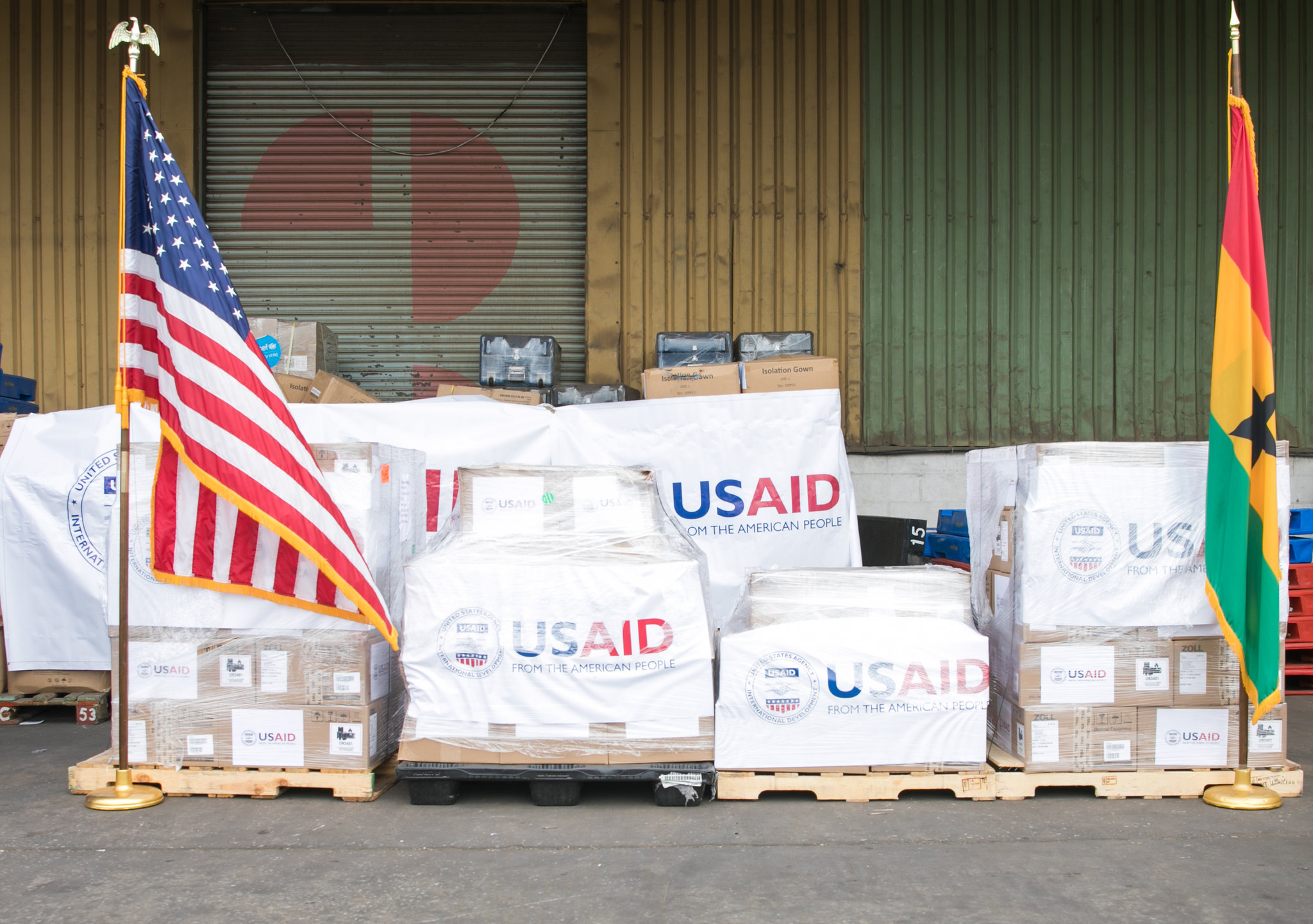 Image depicting USAID-branded donations in Ghana